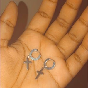 cross earrings 🥺❤️